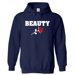 Beauty With Rose Classic Unisex Kids and Adults Pullover Hoodie							 									 									